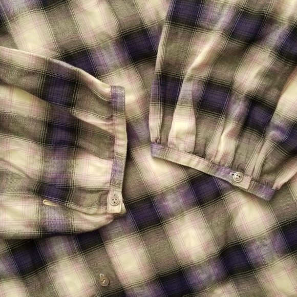 Vince Purple Plaid Button Down - Picture 3 of 7
